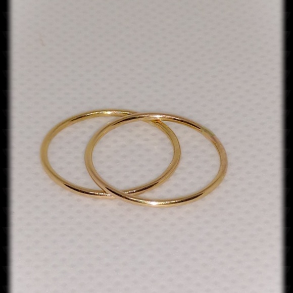 Handmade 14K Gold Filled Thin Stacking Rings - Picture 1 of 4